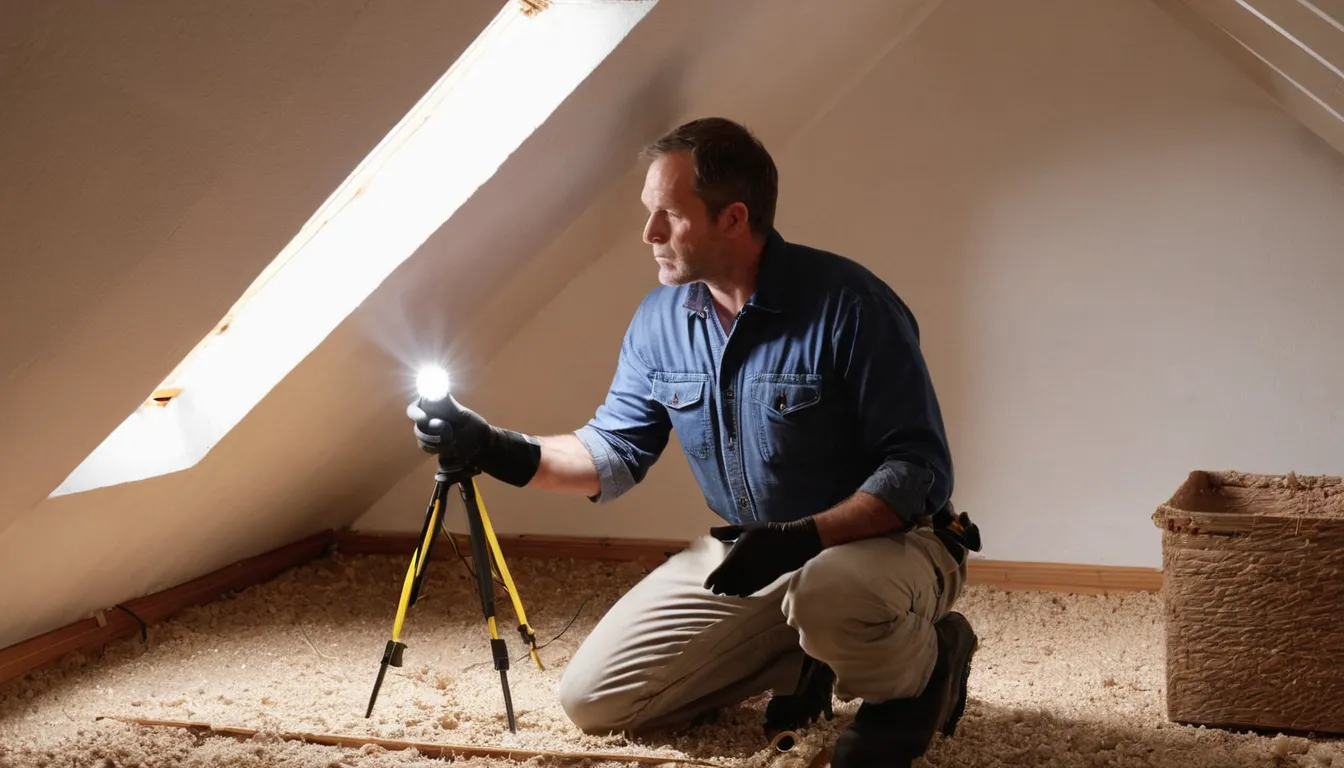 A local provider inspecting a hot attic for rodent and wildlife entry points in a Missouri City home